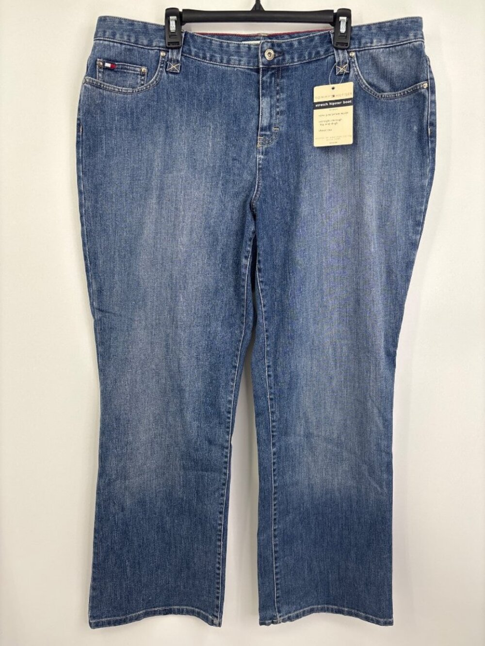 Tommy Hilfiger Woman Hipster Boot Jean Y2K Embellished Pocket Size 20 Plus NEW